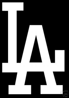 La dodgers decal - car window decal - huge - 11"x 7.5"