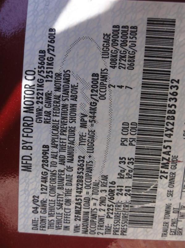 96 97 98 99 00 01 02 03 windstar starter motor