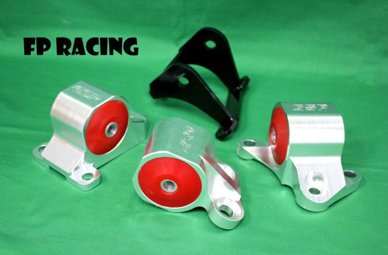 Buy 9600 EK Civic solid Red Urethane Aluminum Motor Mounts D to B swap