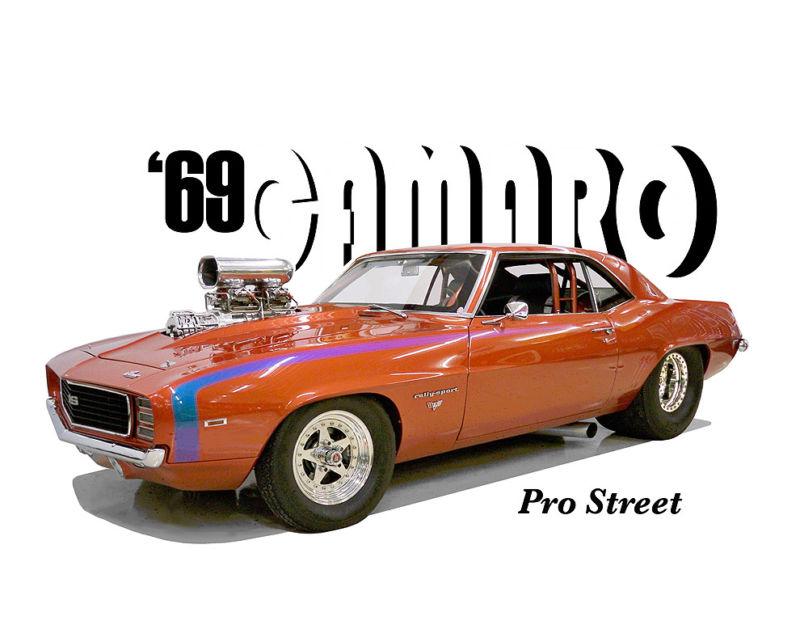 Auto art t-shirt 1969 camaro pro street