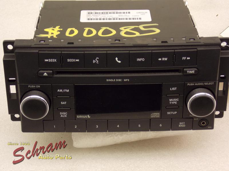 Dodge caliber 11-12 am fm cd mp3 player satellite radio oem p05091226ad
