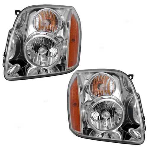 Buy New Pair Set Headlight Headlamp Lens Assembly DOT GMC Yukon