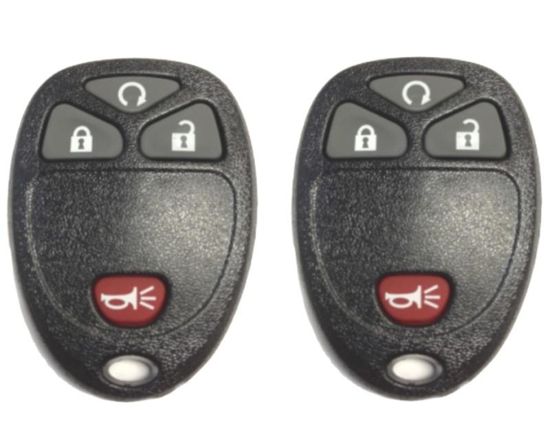 2 new gm chevy gmc keyless entry remote key fob transmitter pair - p/n 15913421