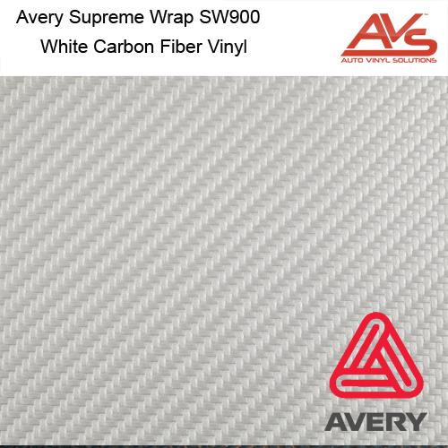 Buy Avery White Carbon Fiber Car Wrap Vinyl Decal 2in x 3in (Sample