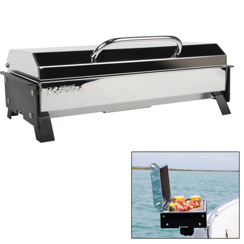 Kuuma 58121 profile 150 marine gas grill 9000btu ss w/regulator & 145sq in grill