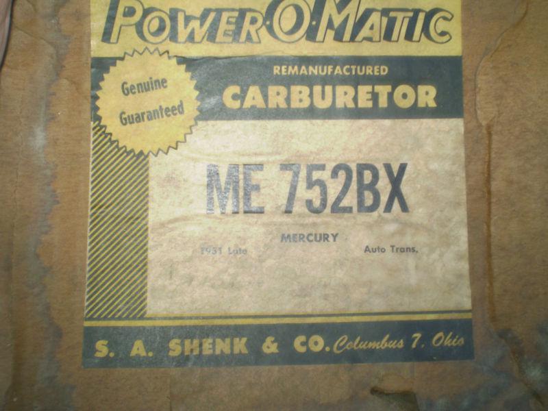 1951 MERCURY 2 BARREL CARBURETOR IN BOX RARE FIND 'ME-752BX, US $175.00, image 4