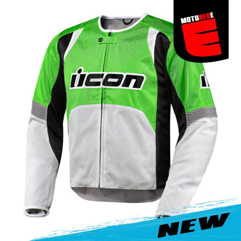 Icon overlord motorcycle textile jacket green black white 3xlarge xxxl
