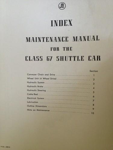 Maintenance Manual For The Jeffrey Class 67 Shuttle Car, US $279.00, image 5