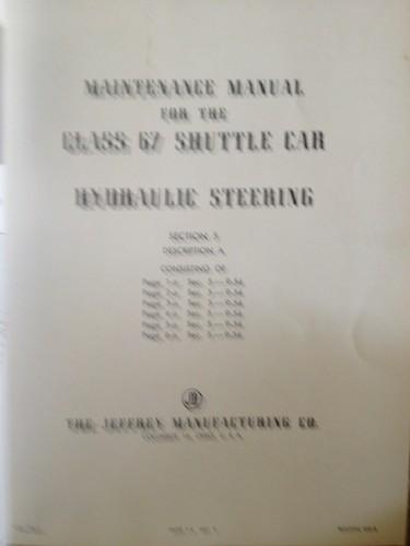 Maintenance Manual For The Jeffrey Class 67 Shuttle Car, US $279.00, image 8
