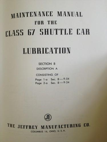 Maintenance Manual For The Jeffrey Class 67 Shuttle Car, US $279.00, image 10