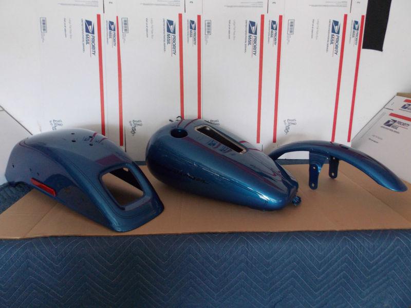 '04-up harley deuce oem paint set / gas tank front & rear fender  