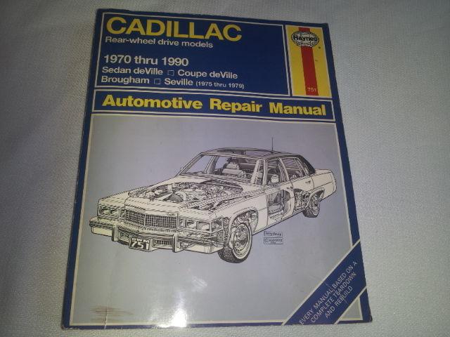 Haynes cadillac rear wheel drive models 1970 thru 1990 repair manual - good