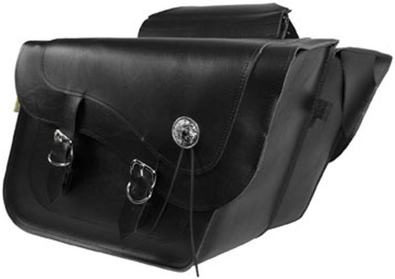 New willie & max deluxe fleetside slant saddlebags, black, 16" x 11" x 6.5"