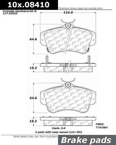 Centric 104.08410 brake pad or shoe, front
