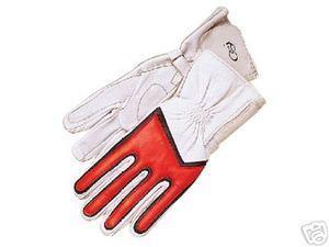 Motorcycle glove osi sport/touring white & red size small thru xx-large new
