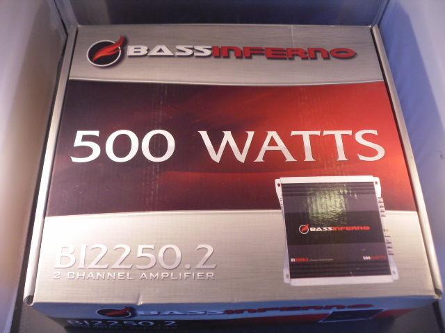 Bass inferno bi2250.2 500 watt 2 channel stereo amplifier