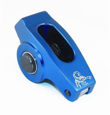 Scorpion performance rocker arm stud mount full roller blue aluminum each