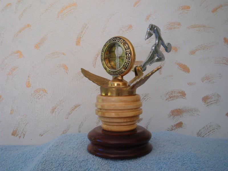 Ford Moto Meter Winged Radiator Cap Mascot Badge Hood Ornament Emblem Man Cave, US $129.00, image 3