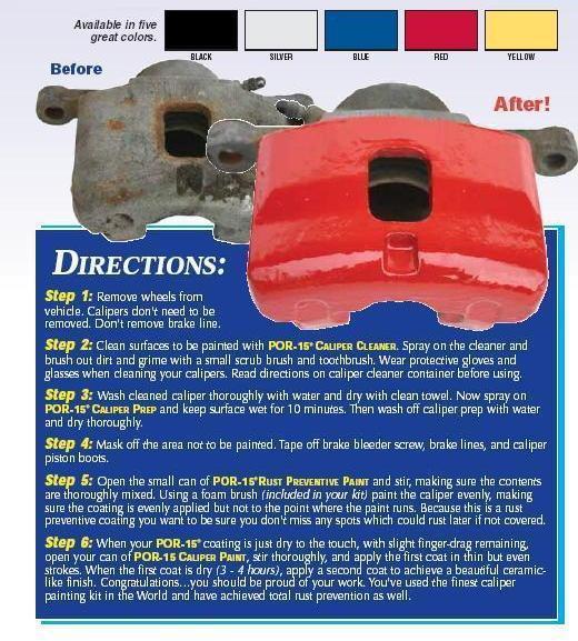 POR-15 Brake Caliper Painting Kit in Black, US $20.00, image 2