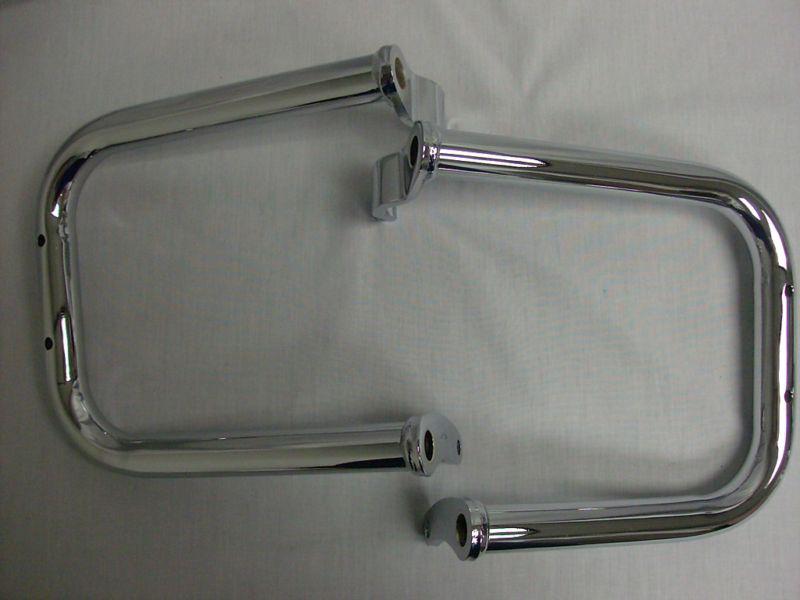 YAMAHA HARD LEATHER CHROME SIDEBAG SADDLEBAG GUARDS ROADLINER STRATOLINER, US $202.95, image 3