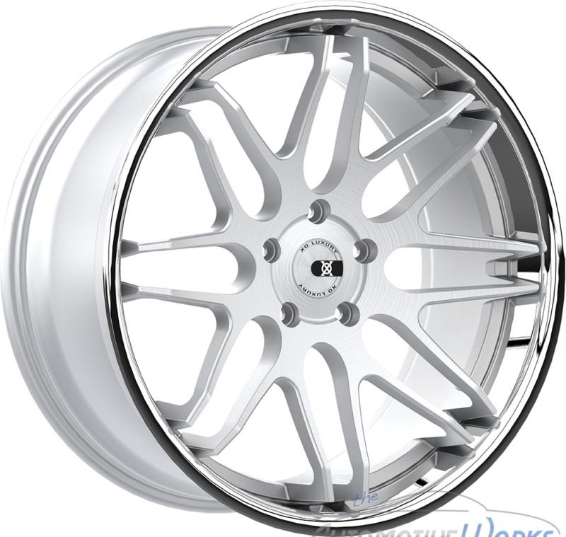 20x8.5 xo berlin 5x112 +32mm matte silver machined rims wheels inch 20"