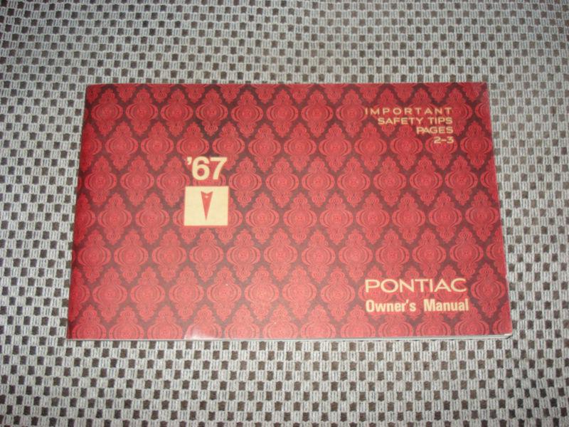 1967 pontiac owners manual glove box book cool book