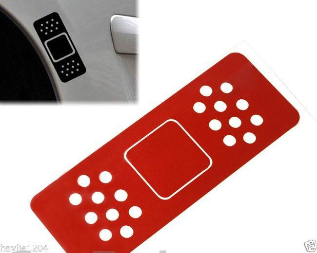 4' red bandaid cover sticker overlay vinyl car universal fit vehical door window