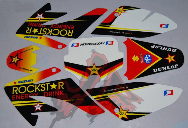 3m adhesive rockstar graphics decals for crf 70 pit dirt bike crf70 honda / copy