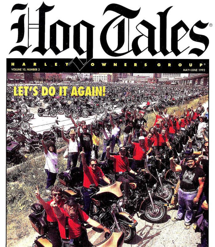 1992 may/jun harley hog tales magazine - 90th anv harley party-kansas rally
