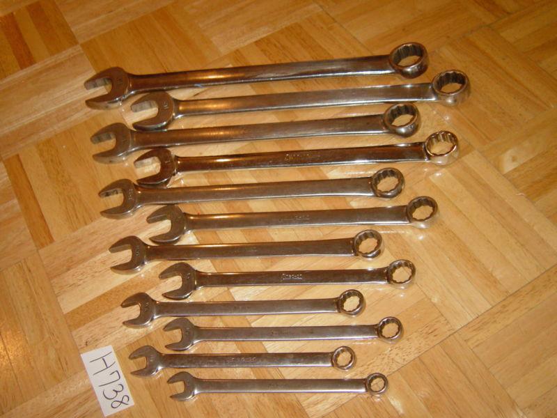 Snap on tools 12 piece sae. combination wrench set 1/2 to 1-1/4