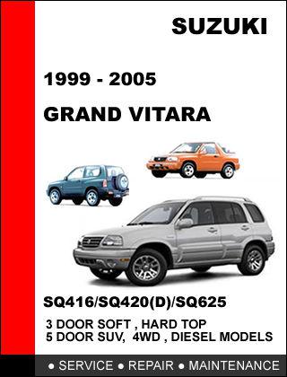 Suzuki grand vitara 1999 - 2005 factory service repair workshop shop manual