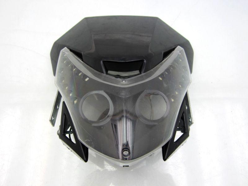 Universal streetfighter led halogen headlight headlamp w/ turn signals