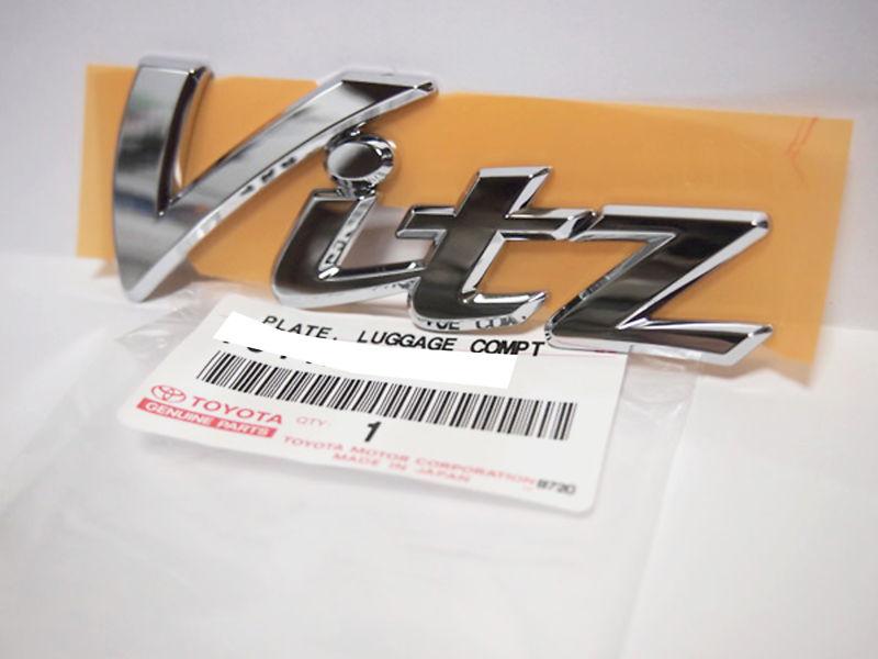 Toyota japan genuine chrome vitz emblem jdm echo yaris hatchback badge 2000-2013