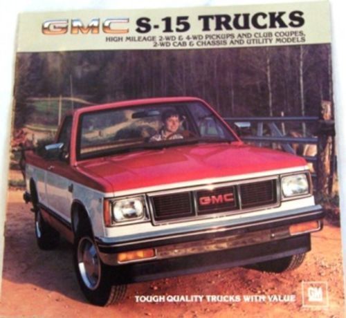 New 1983 gmc s-15 pickups original dealer sales brochure! all models