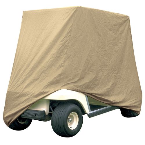 Armor shield golf cart storage cover 2 passenger in tan color