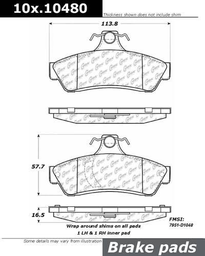 Centric 106.10480 brake pad or shoe, rear