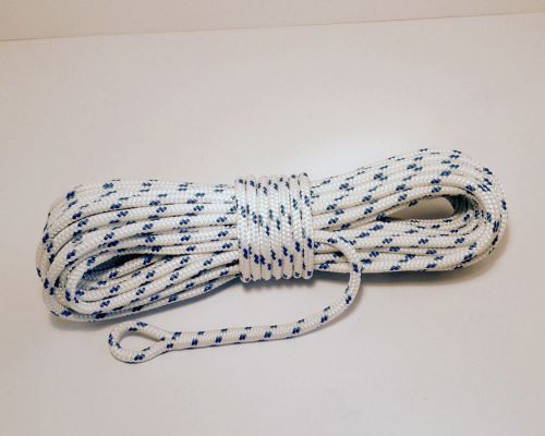 5/16"x60' with 1" spliced eyelet double braid/sail line/halyard/ rope usa