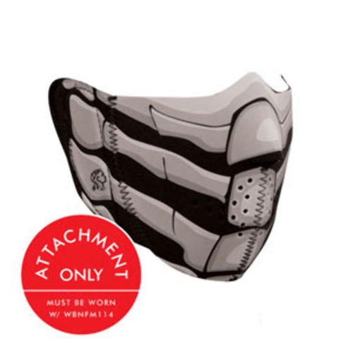 Zanheadgear® modi-face™ detachable mask neoprene glowing bones - wbnfm168hg