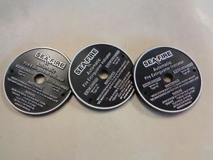 Sea fire lot of ( 3 ) atomatic extinguisher indicator plate 2 1/2" marine boat