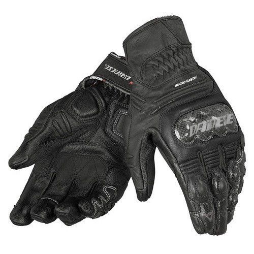 Dainese carbon cover race street gloves all black lorica leather large lg l