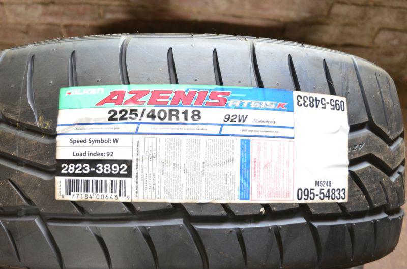 2 new 225 40 18 falken azenis rt615k tires