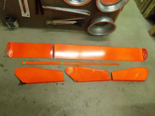 New 7 piece florescent orange rocket late model aluminum 8" spoiler kit