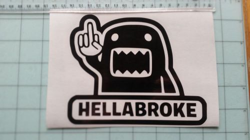 2x hella broke sticker jdm euro car window decal vinyl sticker