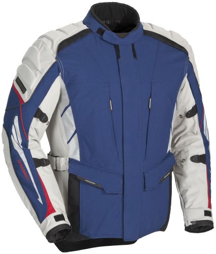 Fieldsheer royal blue/silver womens plus large adventure tour motorcycle jacket