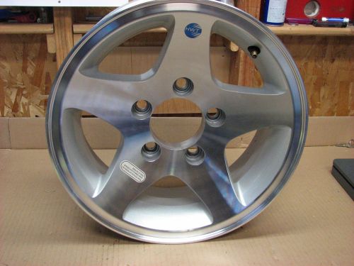 Hwt aluminum trailer wheel 5 bolt 13x5 hwt #04-355450