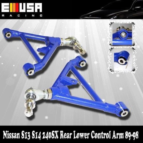 Rear adj. lower control arms for nissan 240sx 1989-1994 s13 1995-1998 s14 blue