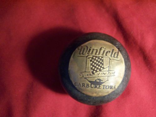 Vintage winfield carburetors shift knob scta 2 barrel hot rod ford indy usac