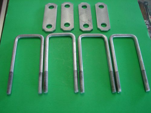 4 ~~ 2'' x 4" square u-bolts 3/8" diameter w/u-bolt kit plate