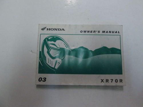 2003 honda xr70r owners manual worn discolored factory oem book 03 deal ***