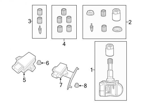Oem chrysler tire pres.monitoring system sensor transponder 05033349ac image 7